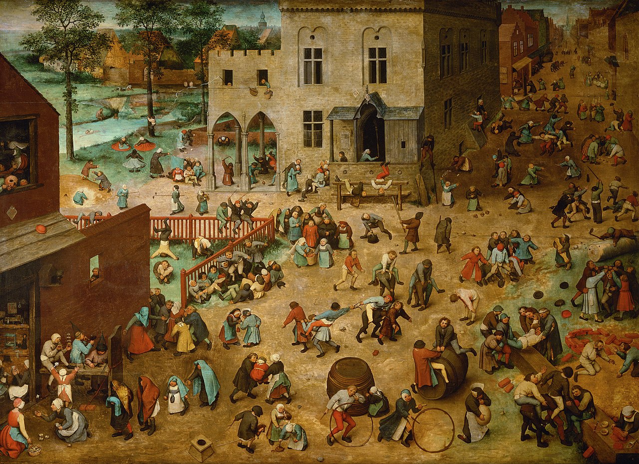 Les Jeux d'enfants. Peinture de Pieter Brueghel l'Ancien. 1560